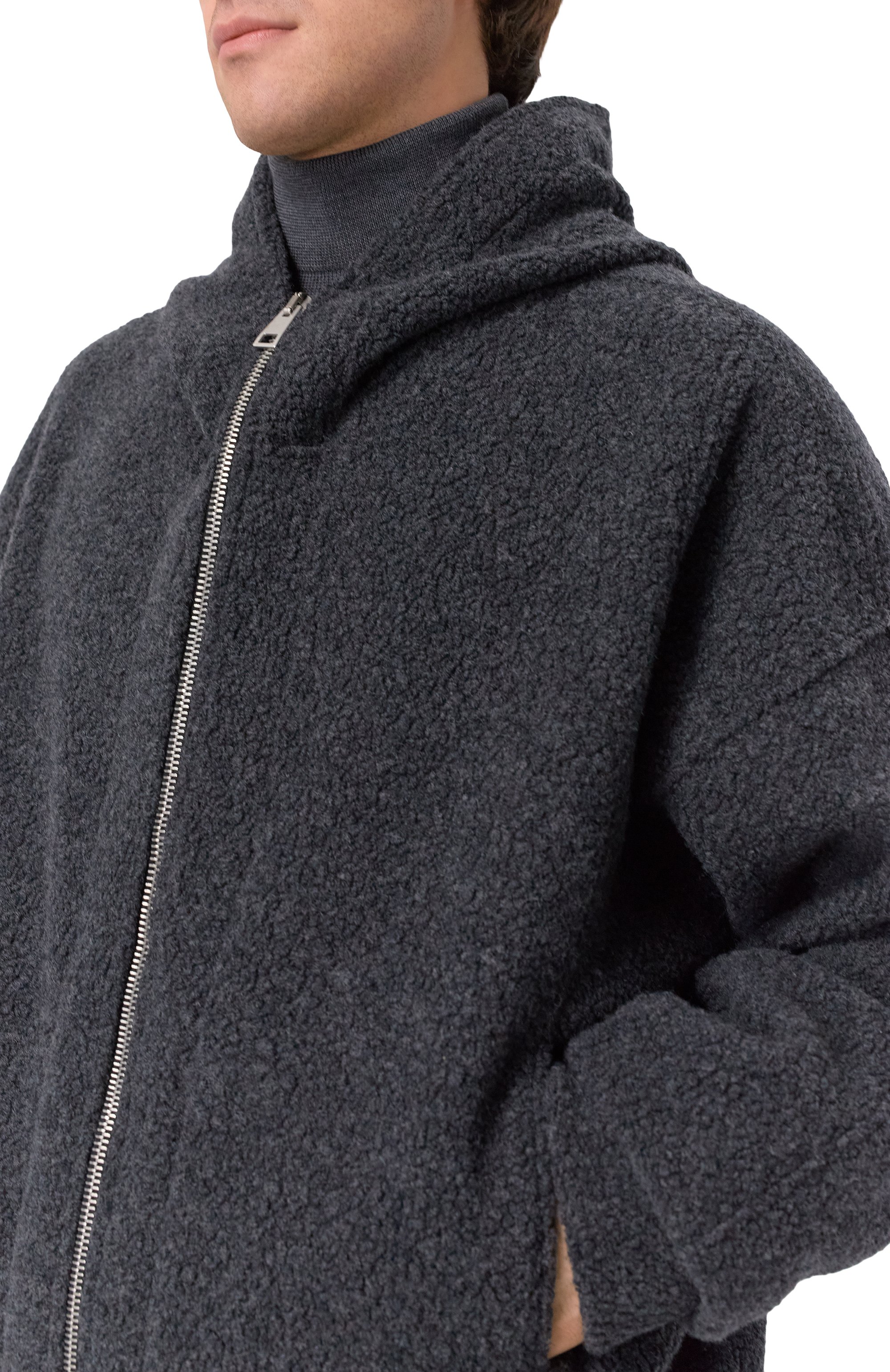 Куртка ANDREA YA'AQOV темно-серого цвета по цене 94100 руб., арт. 25MHIT24/W00L, фото 5 Куртка ANDREA YA'AQOV, арт. 25MHIT24/W00L, фото 5