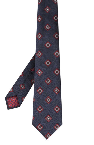 Шелковый галстук ZEGNA темно-синего цвета по цене 31550 руб., арт. Z8D11/18B, фото 2 Шелковый галстук ZEGNA, арт. Z8D11/18B, фото 2