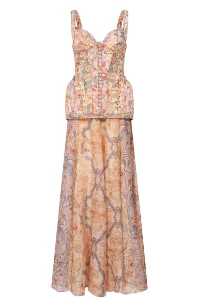 Женское комбинированное платье ZIMMERMANN, арт. 6909DC261