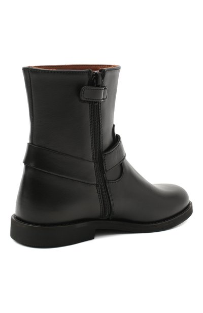 Кожаные ботинки DOLCE & GABBANA черного цвета по цене 47200 руб., арт. D10987/AW998/29-36, фото 3 Кожаные ботинки DOLCE & GABBANA, арт. D10987/AW998/29-36, фото 3