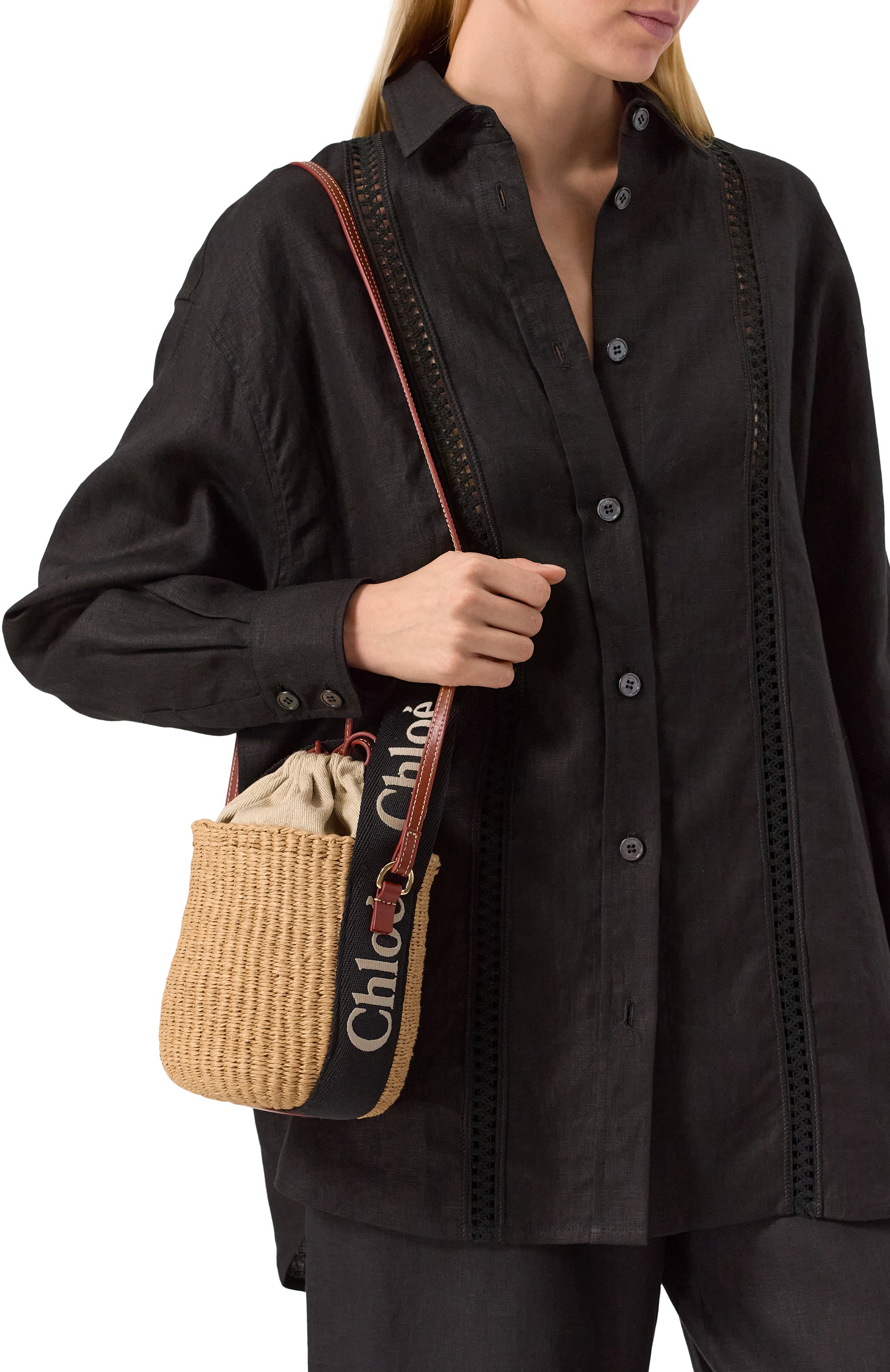 Сумка chloé x mifuko woody small CHLOÉ, арт. CHC23AS381L18, фото 2