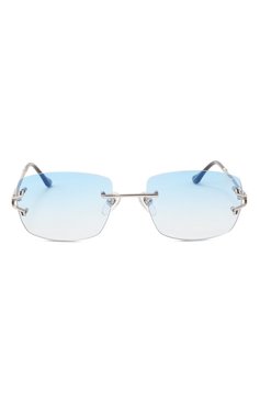 Женские солнцезащитные очки VINTAGE FRAMES голубого цвета, арт. BAL HARB0UR WHITE G0LD/BLUE FLASH | Фото 3 (Региональные ограничения белый список (Axapta Mercury): Не проставлено; Нос: Не проставлено; Тип очков: С/з; Кросс-КТ: С/з-унисекс; Материал: Металл; Очки форма: Прямоугольные, Безоправные; Оптика Гендер: оптика-унисекс)