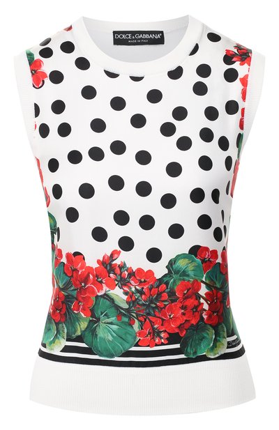 Женский шелковый топ DOLCE & GABBANA, арт. FX452T/JASFB
