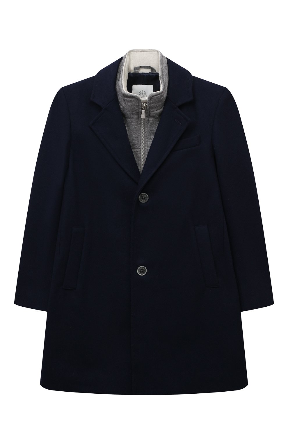 Шерстяное пальто ELEVENTY темно-синего цвета по цене 46700 руб., арт. ET2P10 E0051/8-10, фото 1 Шерстяное пальто ELEVENTY, арт. ET2P10 E0051/8-10, фото 1