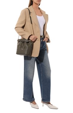 Женская сумка ninon small LANCEL хаки цвета, арт. A10922 | Фото 7 (Размер: small; Материал: Натуральная кожа; Ремень/цепочка: На ремешке)
