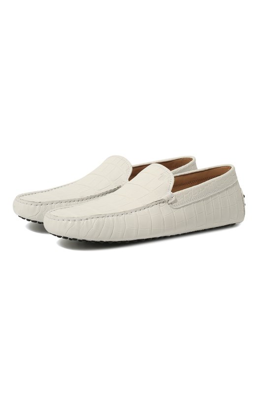 

Мокасины из кожи аллигатора Tod’s, Белый
