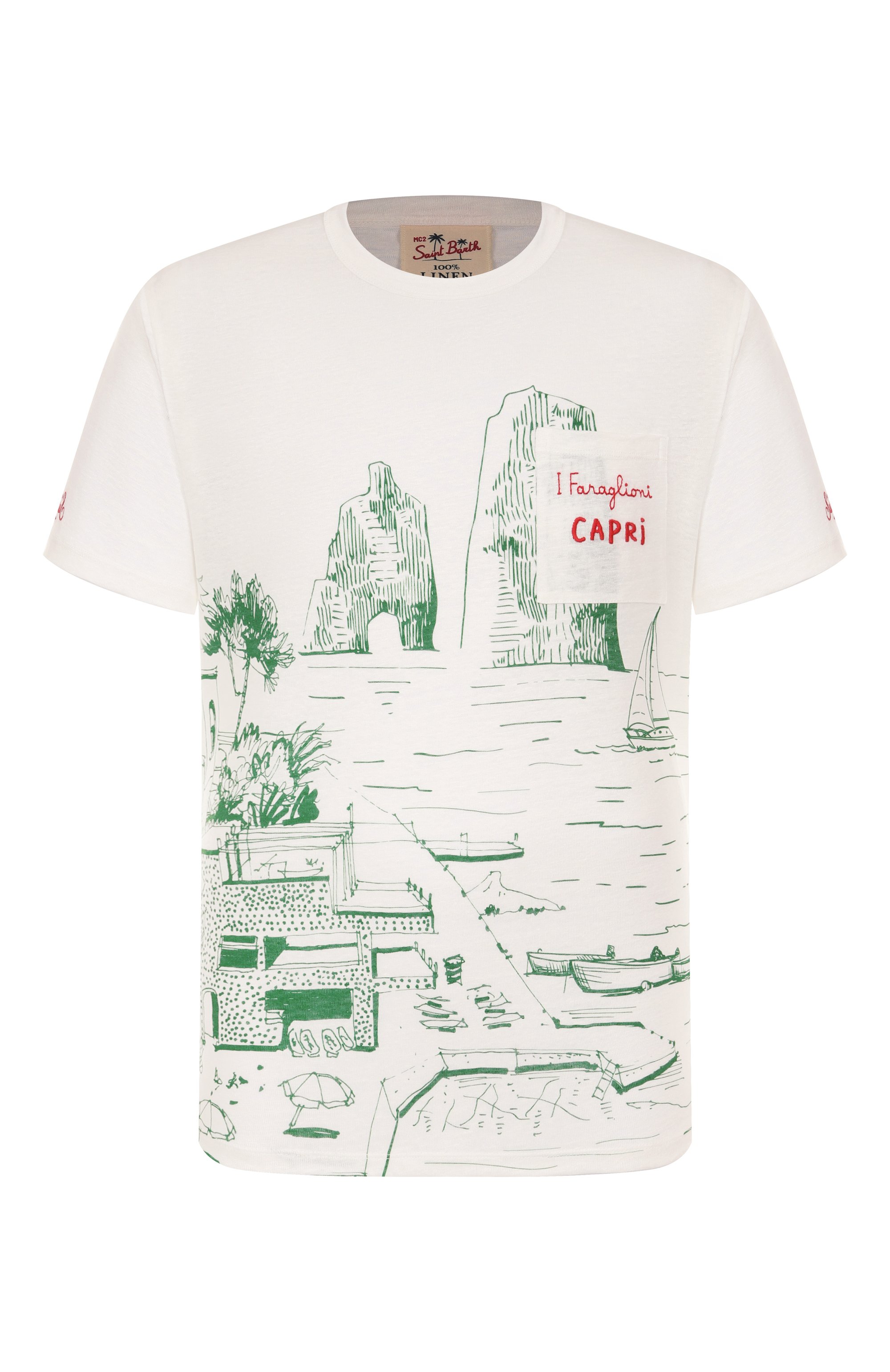 Льняная футболка MC2 SAINT BARTH, арт. STBM ECSTASEA/02842H, фото 1
