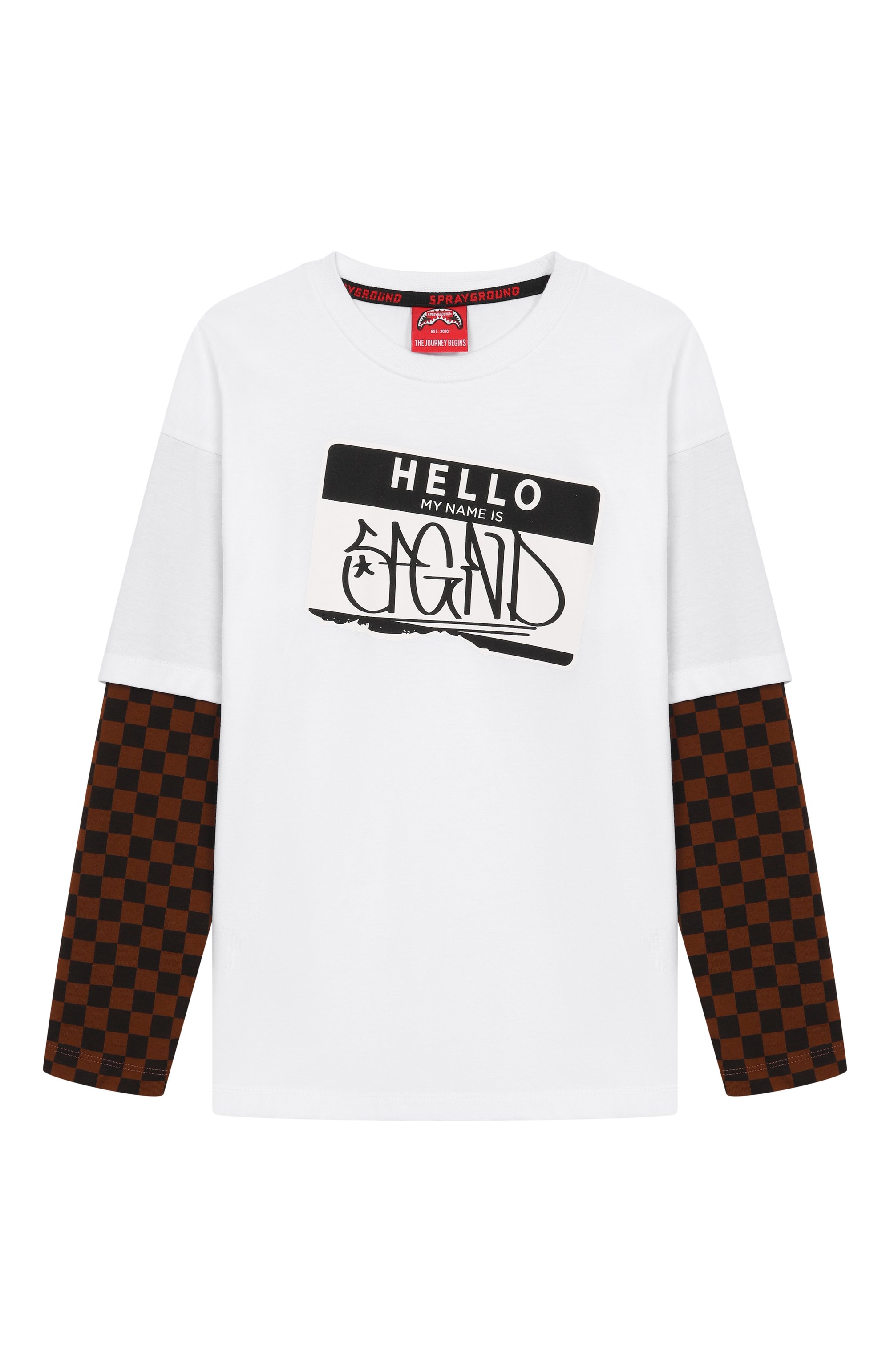 Хлопковый лонгслив SPRAYGROUND, арт. SPY946WHT, фото 1