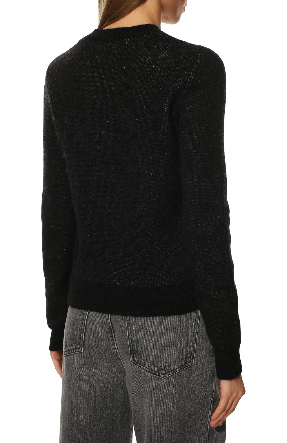Пуловер SAINT LAURENT черного цвета по цене 79100 руб., арт. 586303/YAGZ2, фото 4 Пуловер SAINT LAURENT, арт. 586303/YAGZ2, фото 4