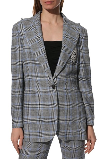 Жакет из вискозы и льна ERMANNO FIRENZE, арт. D40EI 001E39, фото 3