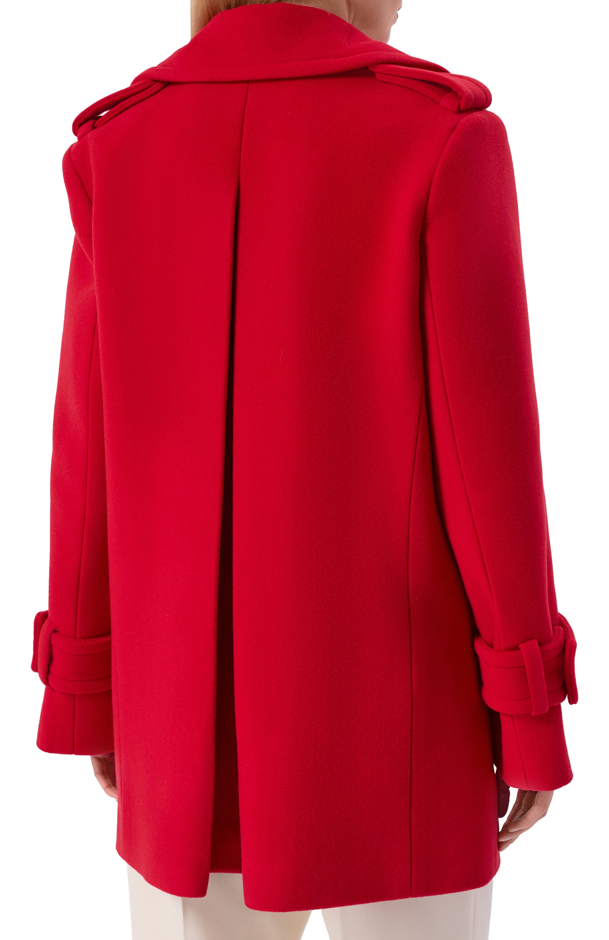 Пальто из шерсти и кашемира NINA RICCI красного цвета по цене 265500 руб., арт. 25ACMA013/WV0325, фото 4 Пальто из шерсти и кашемира NINA RICCI, арт. 25ACMA013/WV0325, фото 4