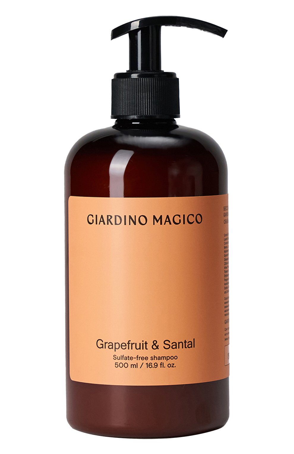 Бессульфатный шампунь с пептидами шелка grapefruit & santal (500ml) GIARDINO MAGICO, арт. 4640200322869, фото 1