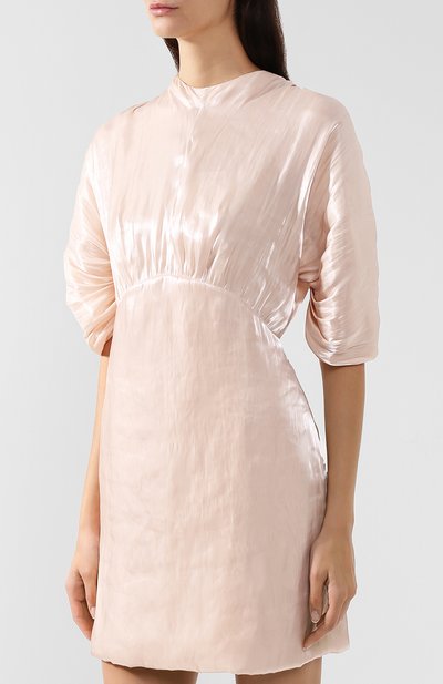 Однотонное мини-платье с воротником-стойкой PRADA, арт. P36U6-1RZO-F0442, фото 3