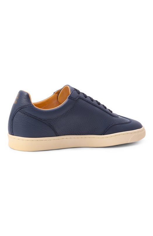 Кожаные кеды Brunello Cucinelli MZUDCAN309 Синий  MZUDCAN309 Фото 5