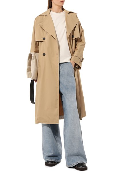 Хлопковая футболка BOSS кремового цвета по цене 11640 руб., арт. 50494353, фото 2 Хлопковая футболка BOSS, арт. 50494353, фото 2