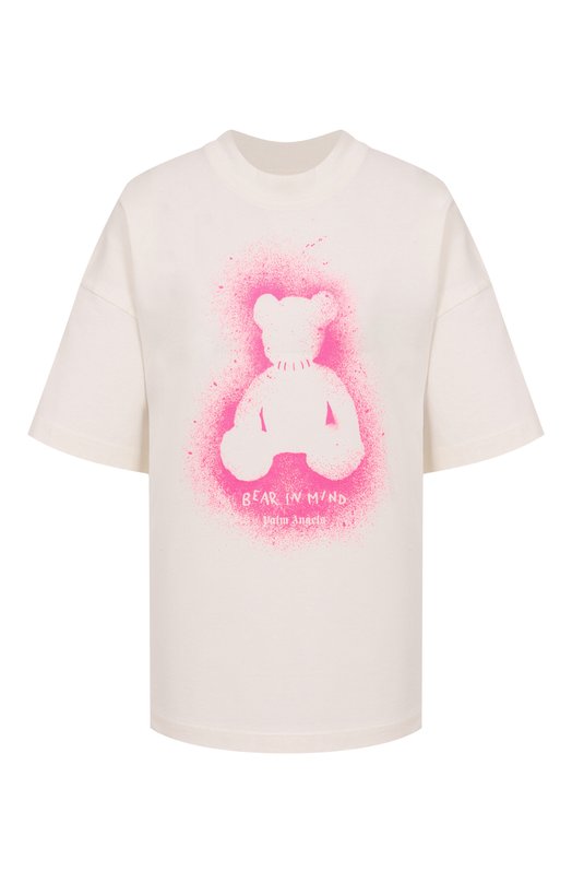 Хлопковая футболка Palm Angels PWAA07BF25JER005 Белый PWAA07BF25JER005
