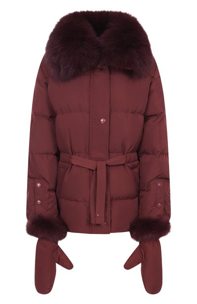 Женский пуховик с отделкой из песца YVES SALOMON, арт. V05572/D0TM