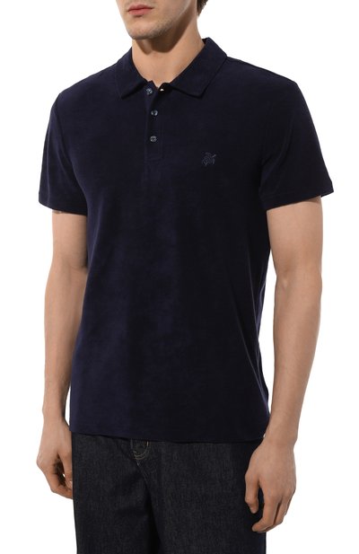 Хлопковое поло VILEBREQUIN темно-синего цвета по цене 24400 руб., арт. PHE/C3Q00N, фото 3 Хлопковое поло VILEBREQUIN, арт. PHE/C3Q00N, фото 3