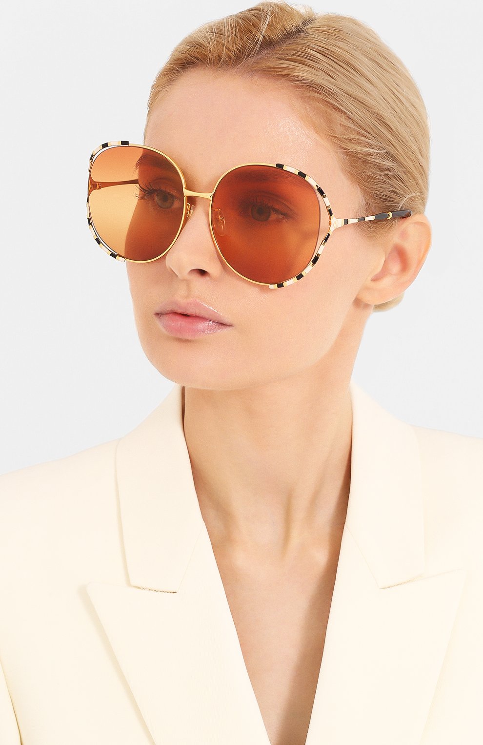 Солнцезащитные очки GUCCI коричневого цвета по цене 28850 руб., арт. GG0595 007, фото 2 Солнцезащитные очки GUCCI, арт. GG0595 007, фото 2