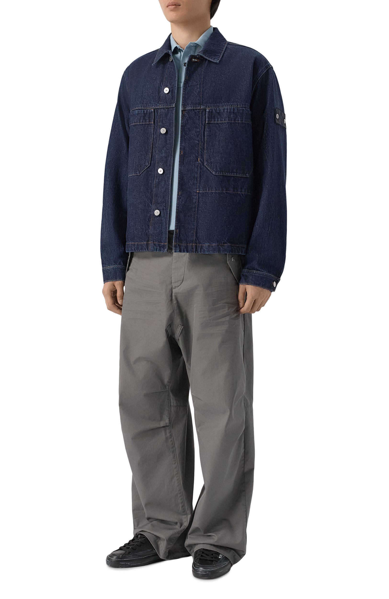 Джинсовая куртка STONE ISLAND синего цвета по цене 87500 руб., арт. KSS15Q100027/S00J7, фото 2 Джинсовая куртка STONE ISLAND, арт. KSS15Q100027/S00J7, фото 2