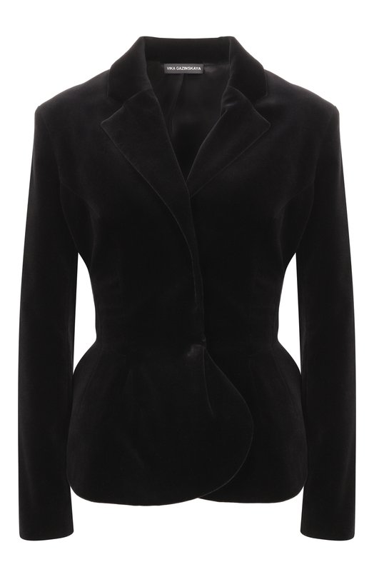 Бархатный жакет Vika Gazinskaya FW20-21-2266 Чёрный FW20-21-2266