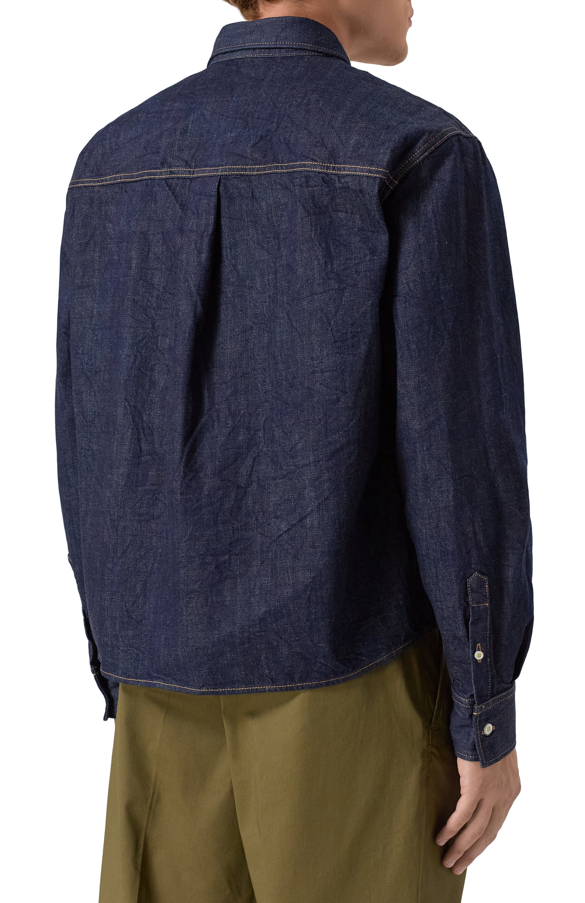 Джинсовая рубашка icon DSQUARED2 темно-синего цвета по цене 55000 руб., арт. S79DL0058/D30011, фото 4 Джинсовая рубашка icon DSQUARED2, арт. S79DL0058/D30011, фото 4