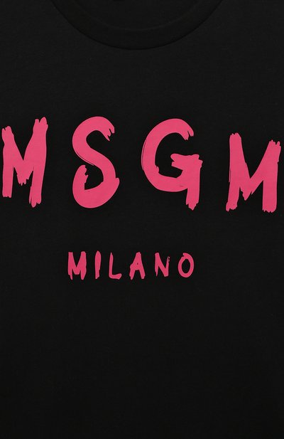 Хлопковая футболка MSGM KIDS, арт. F3MSJUTH012, фото 3