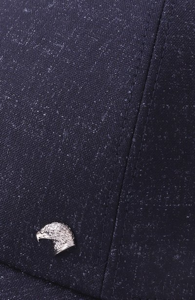 Бейсболка из шелка и кашемира STEFANO RICCI темно-синего цвета по цене 75500 руб., арт. MCV41SB26E/CE06HA, фото 4 Бейсболка из шелка и кашемира STEFANO RICCI, арт. MCV41SB26E/CE06HA, фото 4