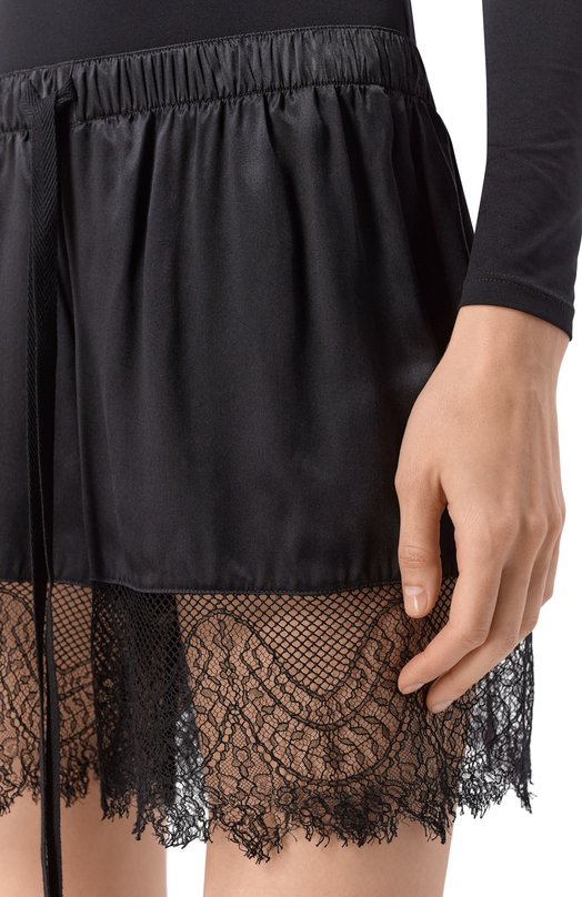 Шелковые шорты Ann Demeulemeester B0013629/FA134 Чёрный  B0013629/FA134 Фото 5