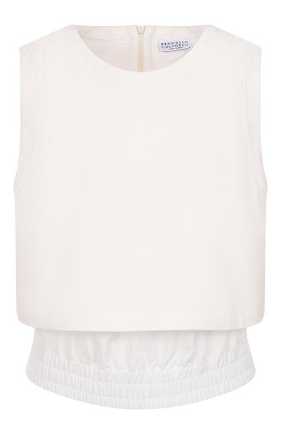 Женский хлопковый топ BRUNELLO CUCINELLI, арт. MH827VE700