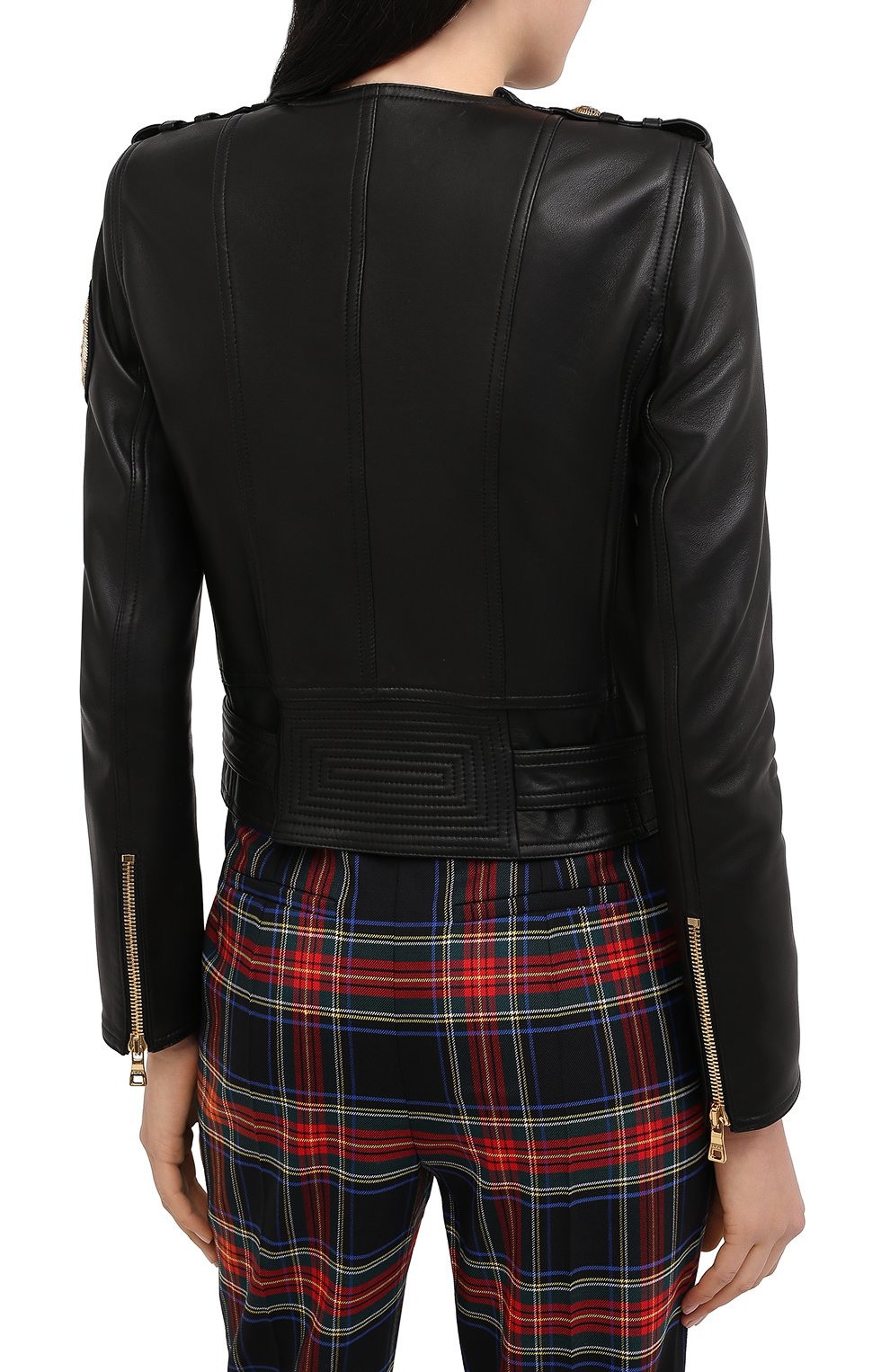 Кожаная куртка BALMAIN черного цвета по цене 298000 руб., арт. UF18249/L025, фото 5 Кожаная куртка BALMAIN, арт. UF18249/L025, фото 5