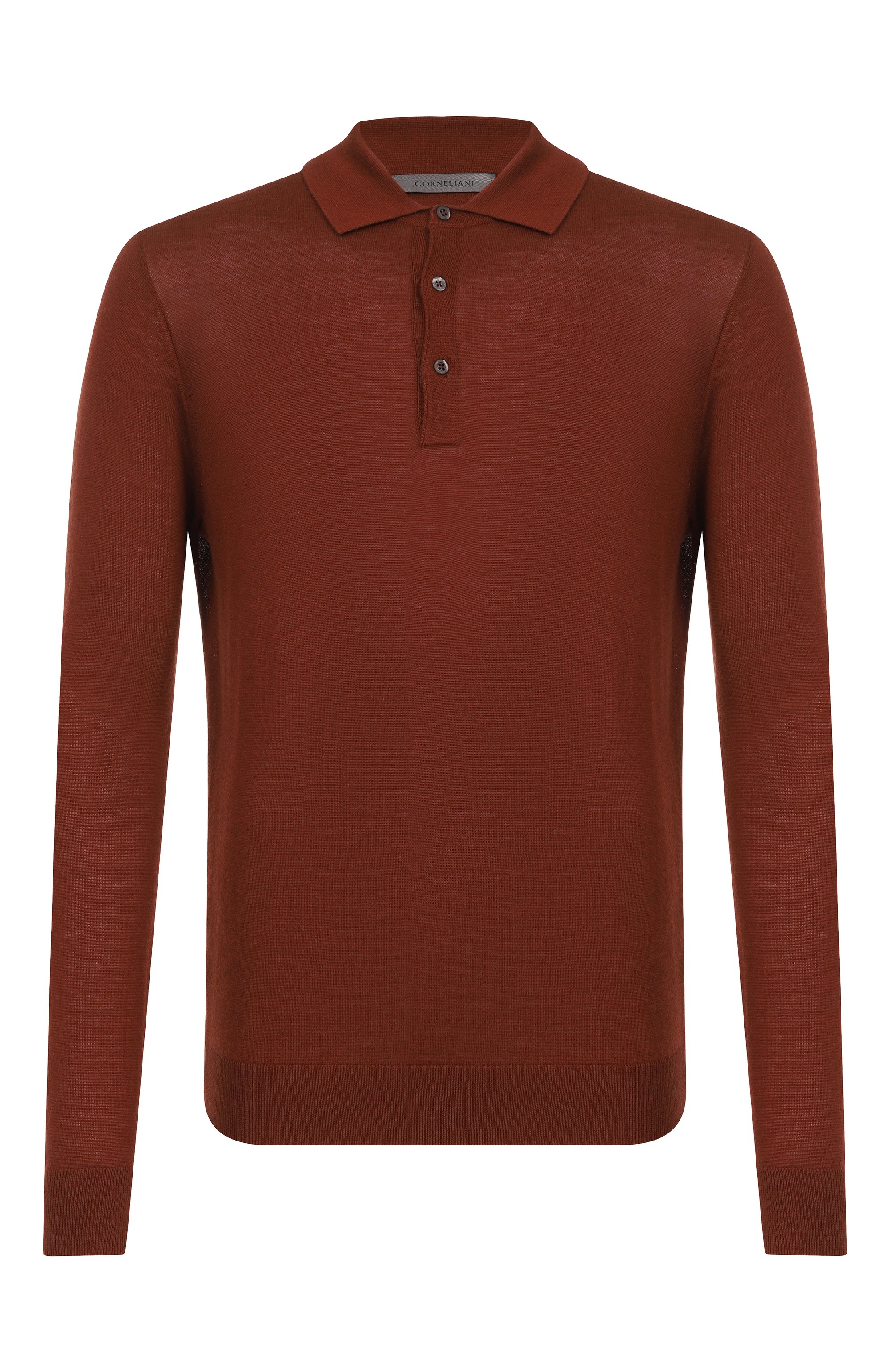 Поло из кашемира и шелка CORNELIANI бордового цвета по цене 78500 руб., арт. 26M539-2625129, фото 1 Поло из кашемира и шелка CORNELIANI, арт. 26M539-2625129, фото 1
