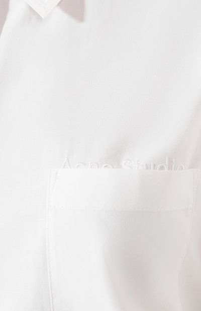 Хлопковая рубашка ACNE STUDIOS белого цвета по цене 18900 руб., арт. AC0127, фото 5 Хлопковая рубашка ACNE STUDIOS, арт. AC0127, фото 5