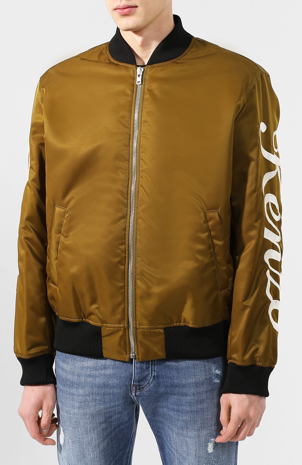Бомбер KENZO хаки цвета по цене 48850 руб., арт. FA55BL1911NB, фото 3 Бомбер KENZO, арт. FA55BL1911NB, фото 3