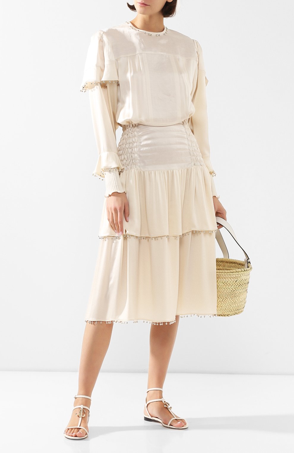 Кожаные сандалии alodie JIMMY CHOO, арт. AL0DIE FLAT/NPA, фото 2