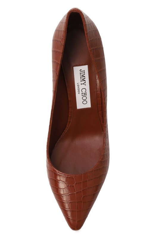 Кожаные туфли Romy 85 Jimmy Choo R0MY 85/CCL Коричневый  R0MY 85/CCL Фото 6