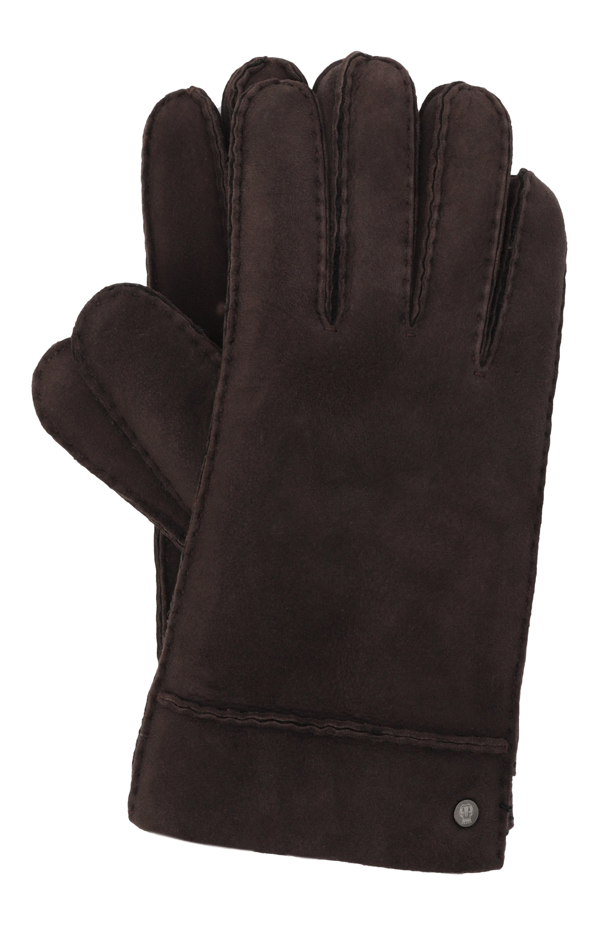 Замшевые перчатки ROECKL темно-коричневого цвета по цене 21200 руб., арт. 13013-8800, фото 1 Замшевые перчатки ROECKL, арт. 13013-8800, фото 1