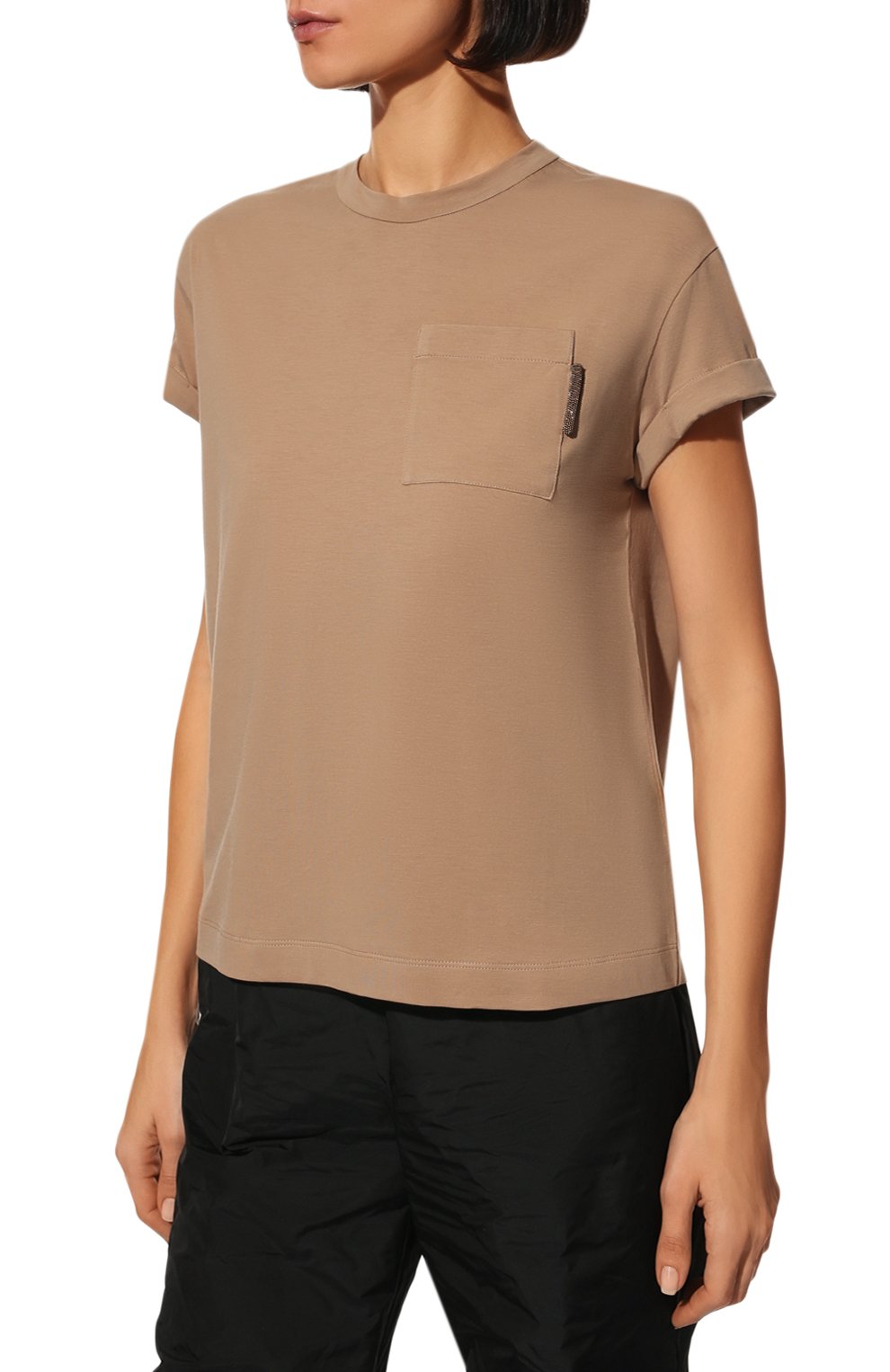 Хлопковая футболка BRUNELLO CUCINELLI, арт. M0T18BB300, фото 3