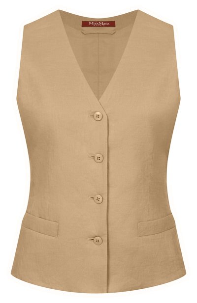Женский льняной жилет MAX MARA STUDIO, арт. MSTCARNET