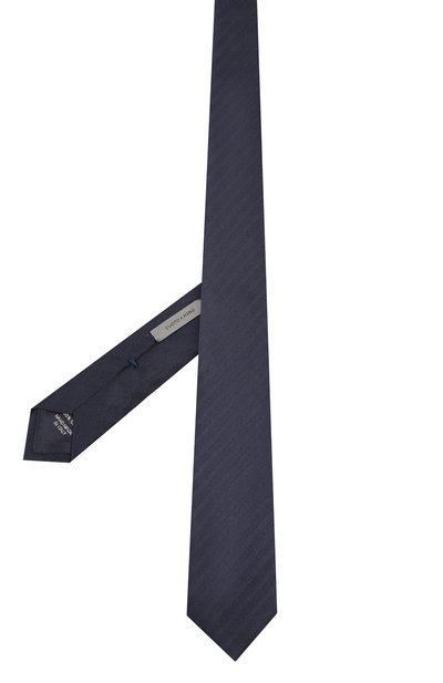 Шелковый галстук CORNELIANI темно-синего цвета по цене 18550 руб., арт. 84U390-9820321/00, фото 2 Шелковый галстук CORNELIANI, арт. 84U390-9820321/00, фото 2