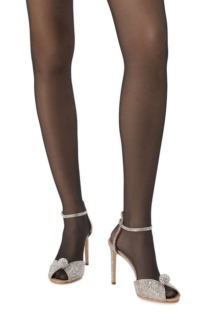 Кожаные босоножки sacora 100 JIMMY CHOO, арт. SAC0RA 100/PHZ, фото 3