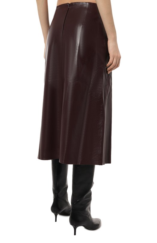 Кожаная юбка Noble&Brulee NB74/040423/4 Бордовый  NB74/040423/4 Фото 4