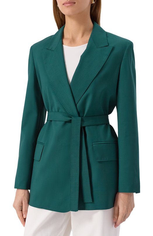 Шерстяной жакет Max Mara TALENT0 Зелёный  TALENT0 Фото 3