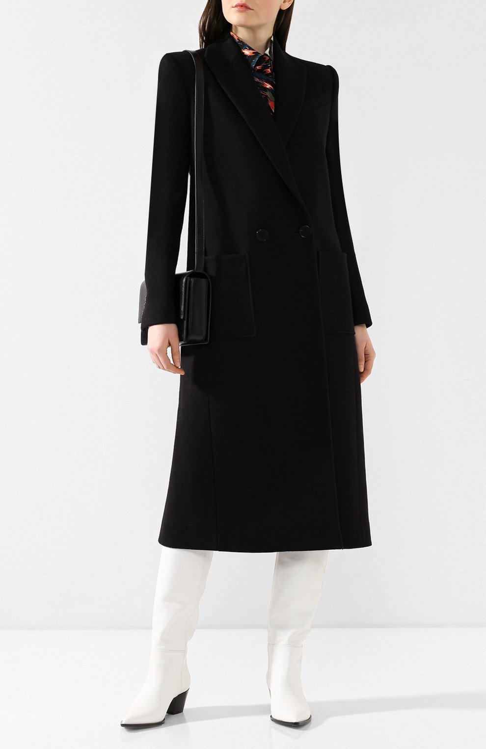 Шерстяное пальто GIVENCHY черного цвета по цене 313500 руб., арт. BWC03Q11F3, фото 2 Шерстяное пальто GIVENCHY, арт. BWC03Q11F3, фото 2