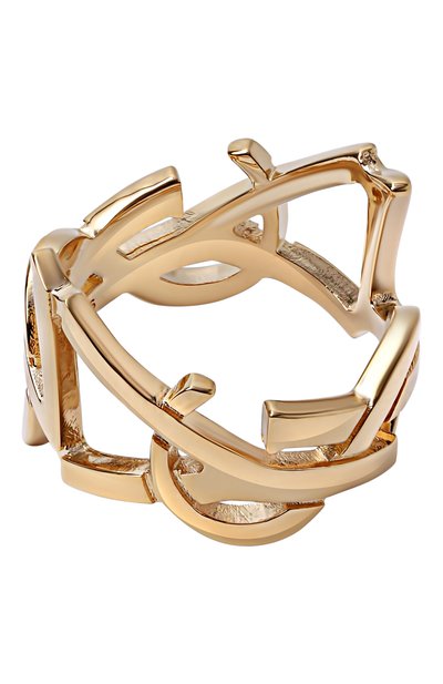 Кольцо SAINT LAURENT золотого цвета по цене 48250 руб., арт. 823669/Y1500, фото 3 Кольцо SAINT LAURENT, арт. 823669/Y1500, фото 3