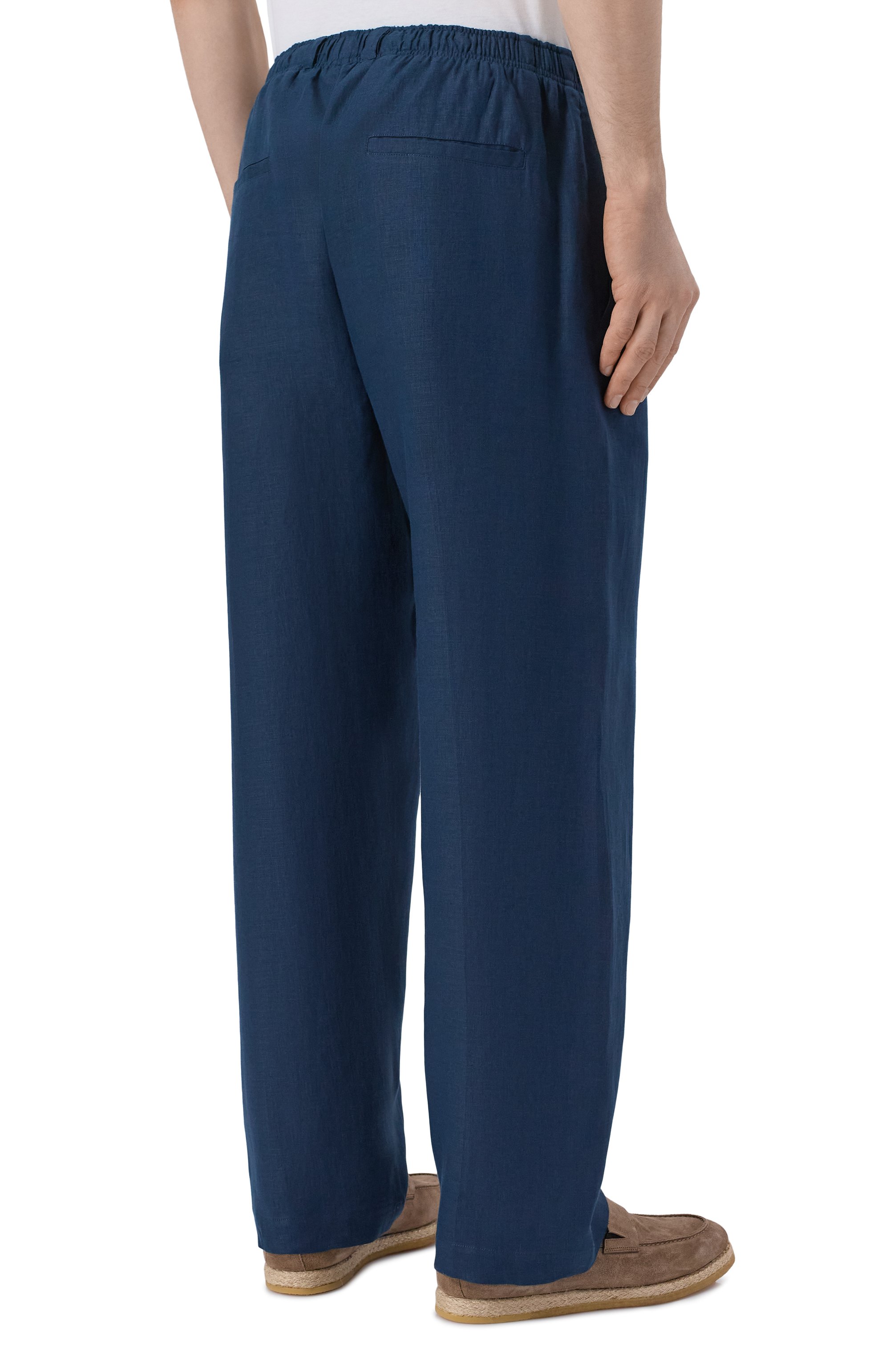 Льняные брюки KITON, арт. UPKN088K0708H, фото 4