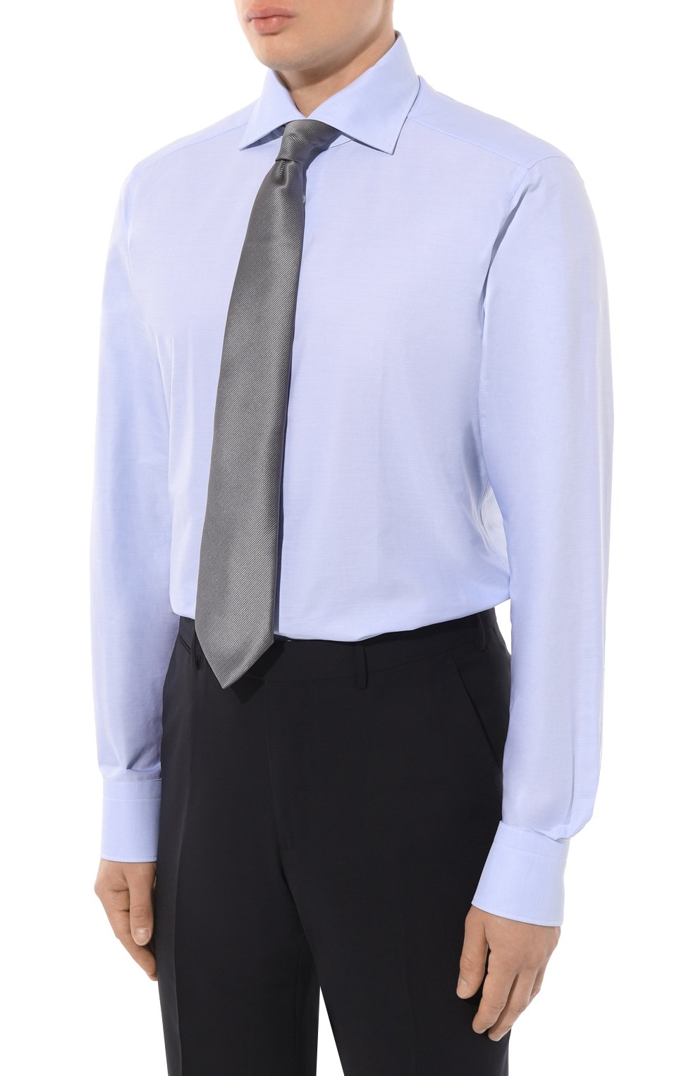 Хлопковая сорочка ZEGNA голубого цвета по цене 57750 руб., арт. CT1030/9MS0BA, фото 3 Хлопковая сорочка ZEGNA, арт. CT1030/9MS0BA, фото 3