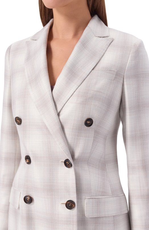 Жакет из вискозы Kiton D46523K0922G08 Белый  D46523K0922G08 Фото 5