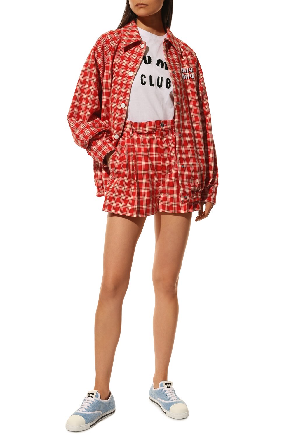 Хлопковые шорты MIU MIU, арт. MP1536-6J1-F0976, фото 2