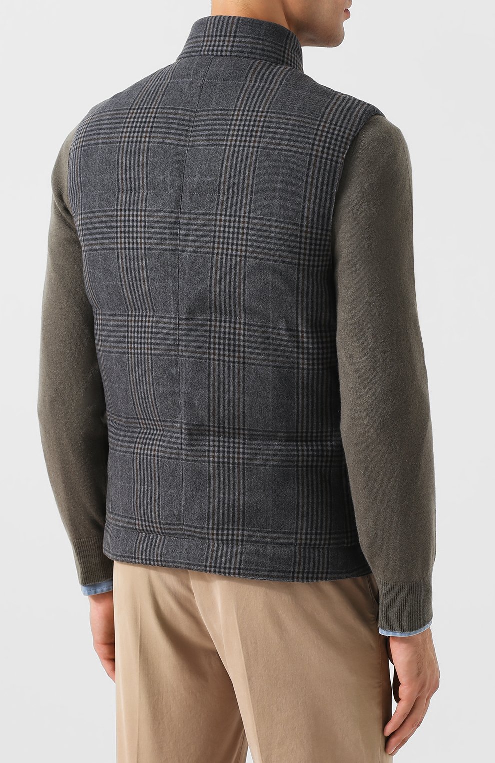 Утепленный жилет из смеси шерсти и кашемира на молнии BRUNELLO CUCINELLI, арт. MN4031382, фото 4